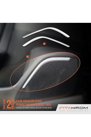 Renault Megane 4 Krom Hoparlör Çıtası 2 Parça 2016 - 2022 Hb-sd