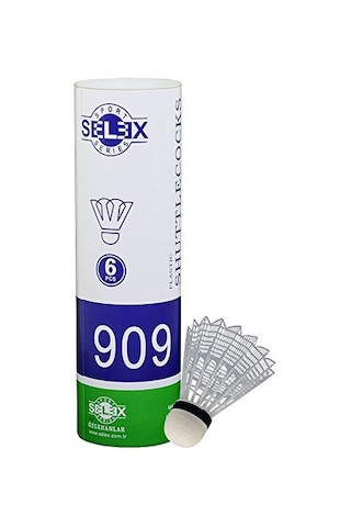 Selex 909 6 Lı Plastik Badminton Topu, Beyaz, Tek Beden Smgstk229711b85d