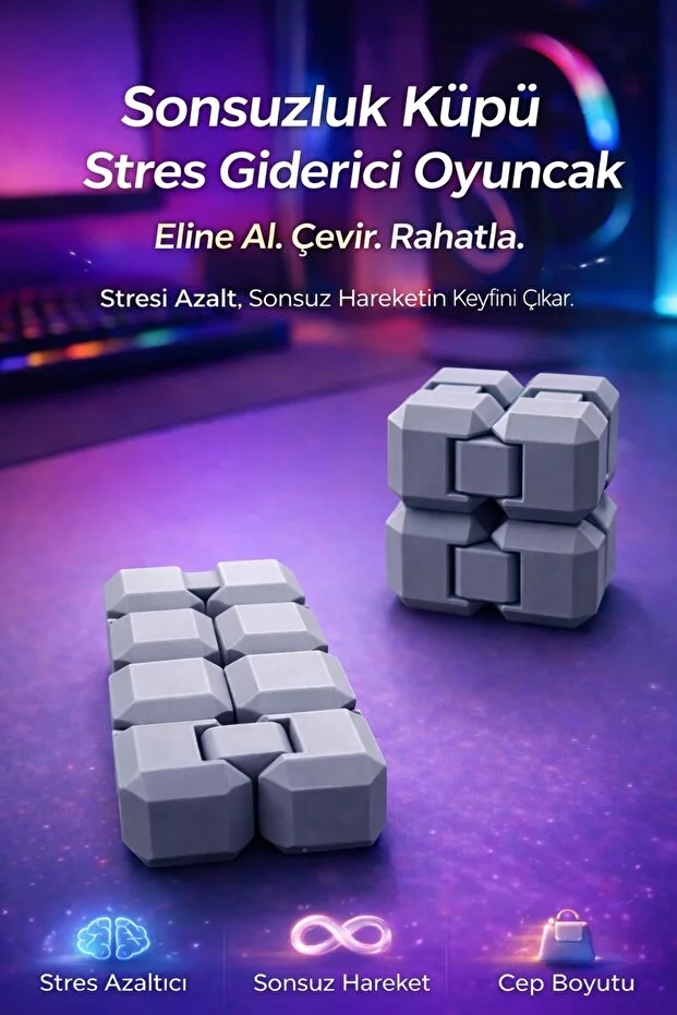 Sonsuzluk Küpü Stres Giderici Oyuncak Dayanıklı Plastik, Cep Boyutu Fidget