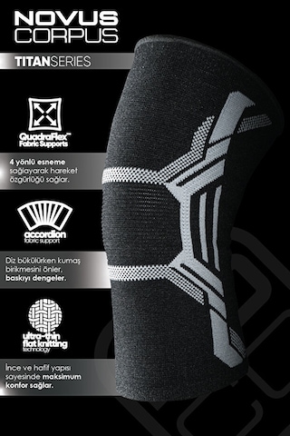 2'li Fitness Spor Dizlik Unisex Knee Sleeve Spor Antrenman Destek Koşu Gym Ortopedik Dizlik