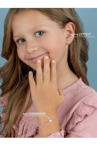 Veronika 925 Ayar Gümüş Kalp Boncuklu Emaye Kolye Bilekliği 159888699 Gri