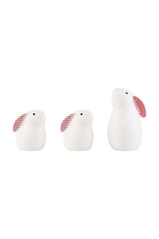 Seramik Tavşan Şekilli Masaüstü Dekorasyonu Porselen El Sanatları