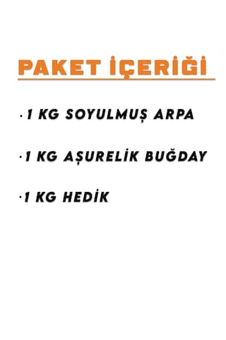 İpek Değirmen Soyulmuş Arpa Aşurelik Buğday Hedik Köy Usulü Yerli 3 x 1 KG