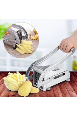 Çelik Patates Dilimleyici - Çok Fonksiyonlu Patates Dilimleyici, Sebze Doğrayıcı &amp Amp Rendeli A Çok Renkli