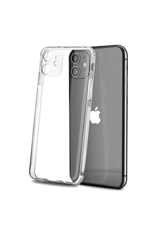 Apple Uyumlu iPhone 11 - Şeffaf Kılıf - Dünya'nın En Kalitelisi - Darbe Emici Kenar Silikon Kapak Kılıf Turuncu