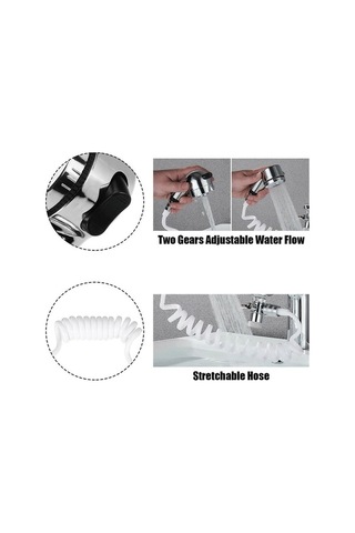 Novahub 4 Adet Ev Banyo Lavabo Musluğu Püskürtücü Seti, Duvara Montaj Kolay Kurulum, Uzatma, Meme Duş, Vantuzlu Diğer