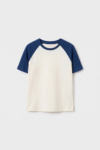 Ekru-parlament Standart Fit Reglan Kollu Kız Çocuk T-shirt - 75180 Ekru/parlament