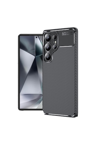Galaxy S25 Ultra Uyumlu Kılıf Zore Negro Silikon Kapak-siyah Siyah