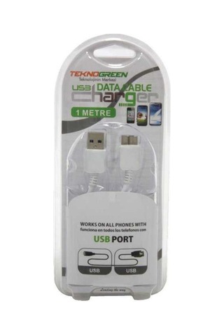Teknogreen Tku-S02 1M. Samsung Uyumlu Note3-S5 USB Kabl