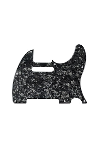 Telecaster Uyumlu Elektro Gitar Pickguard 8 Delikli Siyah Desenli