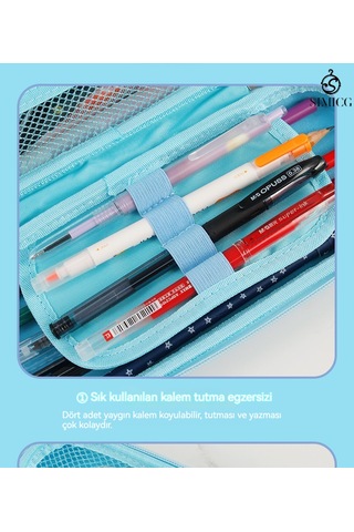 Büyük Kapasiteli İlkokul Ve Ortaokul Çok Katmanlı Çizgi Film Kalem Kutusu Kırmızı