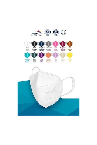 Musk Kf94 Kore Tipi Ffp2 Maske Beyaz Renk 30 Adet