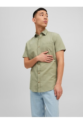 Jack & Jones Jack&jones Kısa Kollu Yağ Yeşili Erkek Gömlek 12235362 001
