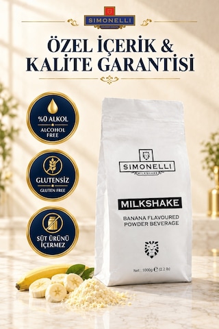 Simonelli Muz Aromalı Toz Milkshake Karışımı 1 KG
