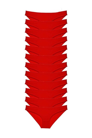 Royaleks 12 adet Süper Eko Set Likralı Kadın Slip Külot Kırmızı RYL-EKO11002 Kırmızı