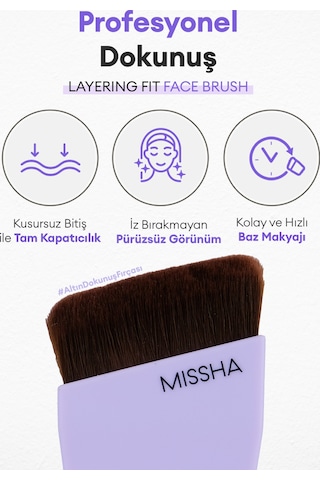Özel Kesim Çok Fonksiyonlu Fondöten Fırçası Layering Fit Face Brush