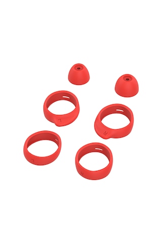 Xiyyadms Galaxy Buds İçin 8'li Silikon Kulaklık Ucu Değiştirme Seti - Kırmızı Renkli Aksesuar Kırmızı