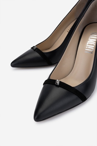Valmenti Kadın Hakiki Deri Siyah Deri Topuklu Ayakkabı 1027 252 Bn Ayk Y25 Sıyah Dr Siyah