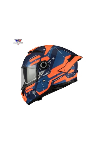 Mt Helmets Thunder 4 R Sv Lumex C24 Mat Kapalı Kask Turuncu