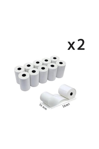 Resan Termal Yazar Kasa Pos Rulosu 56 Mm X 16 Mt 2 Paket 20 Adet Rulo Resan Termal Yazar Kasa Pos Rulosu 56 Mm X 16 Mt 2 Paket 20 Adet Rulo
