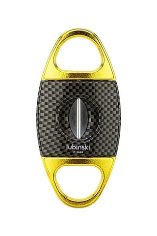 Lubinski Karbon Desen Metal V Puro Kesici Gold 60 Ring