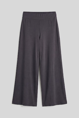 Tommylife Koyu Gri Comfort Fit Geniş Paça Korsajlı Palazzo Kadın Pantolon - 94681