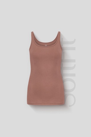 Auw Basic Kadın Derin Yaka Atlet Modal Pamuk 3'lü - Softfit Bronz
