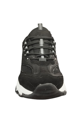Taşçı Ayakkabı Flet387z Kadın Ortopedik Hafif Şık Tasarım Bağcıklı Günlük Sneaker Ayakkabı Siyah