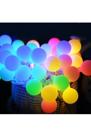 Güneş Enerjili 8 Modlu Dış MekanKamp Bahçe Ağaç Led Işık 50 Led 7 M