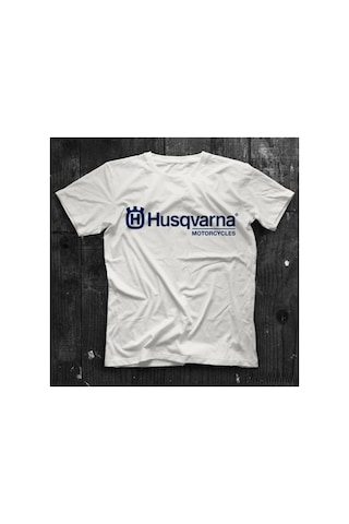 Tarzsokak Unisex Husqvarna Beyaz Tişört T-shirt