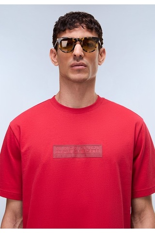 Napapijri S-box Logo Ss 1 Erkek T-shirt-31967 Kırmızı