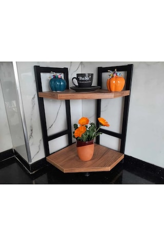 Tezgah Üstü Köşe Raf İkili Atlantik Çam