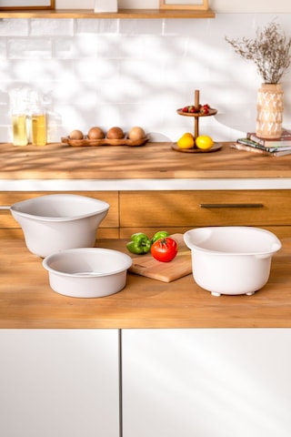 Emsan Soft 3'lü Süzgeç Seti Gri