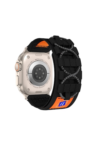 Apsuwa Apple Uyumlu Watch Ultra 49mm Kordon Kayış Hasır Kumaş KRD-99