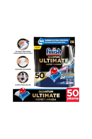 Finish Quantum Ultimate Hepsi 1 Arada Bulaşık Makinesi Deterjanı 50 Tablet