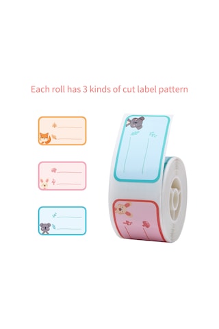 Aubyhe D101 Uyumlu 24x40mm 160 Yaprak Termal Etiket Kağıdı - Hayvan Federasyonu Serisi 1 Rulo