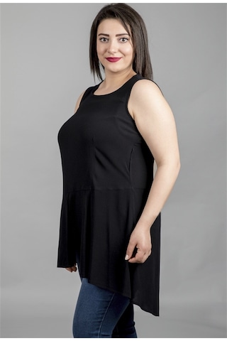 Belden Detaylı Uzun Tunik-siyah Siyah