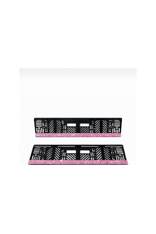 Taşlı Plakalık Oto Plaka Toz Pembe Taşlı 2 Adet