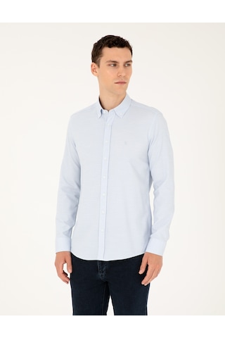 Pierre Cardin Erkek Açık Mavi Gömlek Desenli 50291042-vr003 Açık Mavi