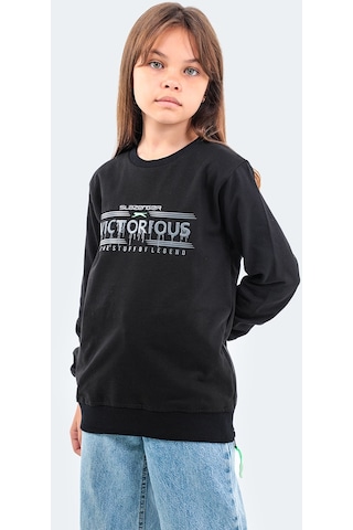 Slazenger DUNA IN Çocuk Siyah Sweatshirt