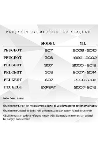 Citroen C3, Xsara Peugeot 207, 306 İçin Ön Cam Su Fıskiye Memesi