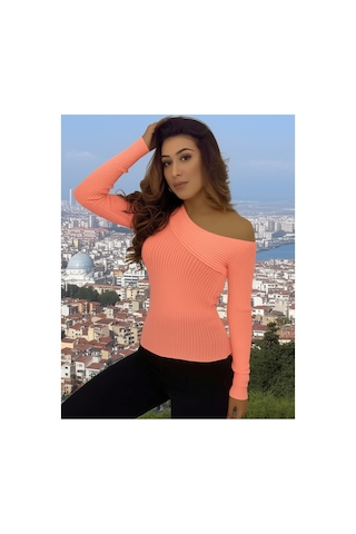 Flex Fashıon Yeni Sezon Omuz Detaylı Trend Triko Badi Kavun İçi Kavuniçi - 738278902 Kavuniçi - 738278902 Kavuniçi
