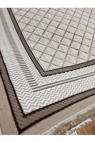 Bertuğ Halı Ada Serisi 09 Salon Oturma Odası Halısı 6m2 200x290 Krem - Vizon