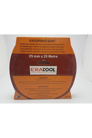 Enka Kaydırmaz Bant Kırmızı 25 Metre 25 Mm Siyah