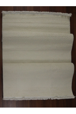 Zara Serisi Krem Kabartma Desenli Modern Dekoratif Halı Gf726 Çok Renkli