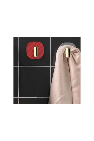 Mucit Home 2 Adet Retro Gold Detaylı Havlu Askısı Kendinden Yapışkanlı Banyo Askısı Renkli