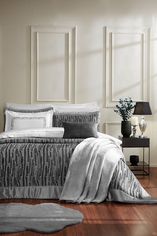 Özdilek Velluto Çift Kişilik Çeyiz Seti 27 Parça Gri