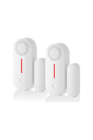 Moveevo Tuya Wifi Akıllı Pencere/kapı Sensörü, Uzaktan Kontrol, 100db Sesli Alarm, 2 Adet Paket Aaa Pil Dahil Değil