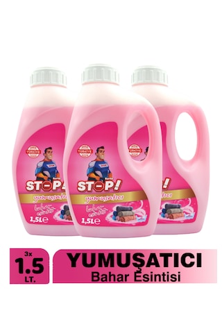 Stop Forte 3'lü Çamaşır Yumuşatıcı 1.5 Litre Bahar Esintisi