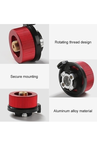 Prestigegoods Outdoors Camping Gas Cylinder Adapter With Oven Connection, Closed Valve, Multi-color Small Yellow, Lightweight Aluminum Alloy, Secure Lock, Universal Fit Çok Renkli